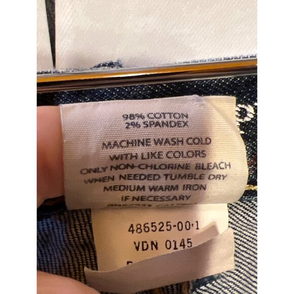 Banana Republic Womens Distressed Denim Jeans Size 4 Cuffed Hem Medium Wash Cott - Picture 11 of 11